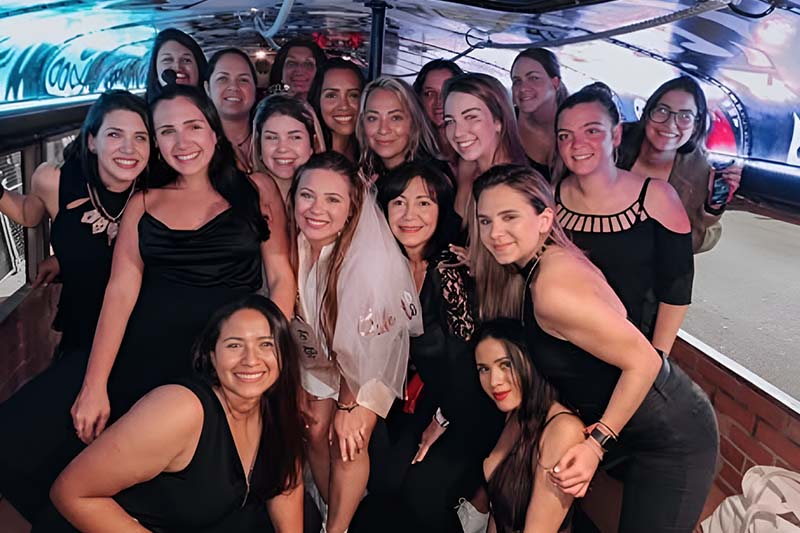 DJ and host on party bus in Miami